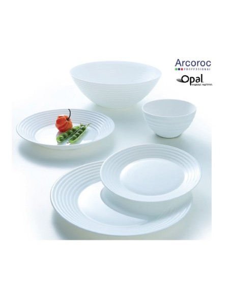 ASSIETTE PLATE OPAL HARENA BLANC 25 CM STAIRO ARCOROC