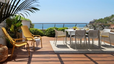 FAUTEUIL LOUNGE NET - SENAPE JAUNE - NARDI Made...