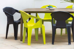 FAUTEUIL DE JARDIN DELTA ANTHRACITE Made in EU 2