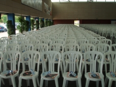 CHAISE DE JARDIN  GARROTXA  BLANCHE - EMPILABLE Made in EU 2