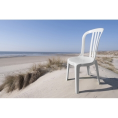 CHAISE DE JARDIN MIAMI BISTROT BLANCHE - EMPILABLE GROSFILLEX FRANCE 2