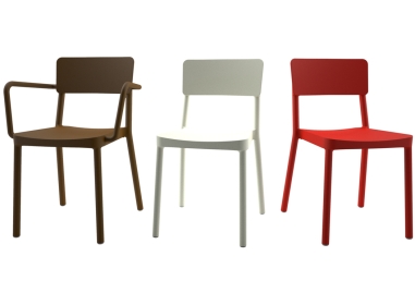 CHAISE   EMPILABLE LISBOA ROUGE   Made in EU