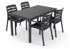 FAUTEUIL  DE JARDIN BORNEO ANTHRACITE Made in EU 2