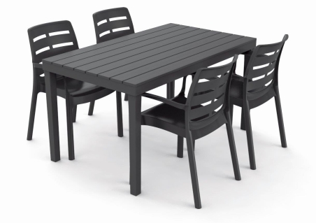 FAUTEUIL  DE JARDIN BORNEO ANTHRACITE Made in EU