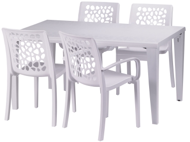 TABLE ALPHA  BLANC GLACIER 150 X 90CM...