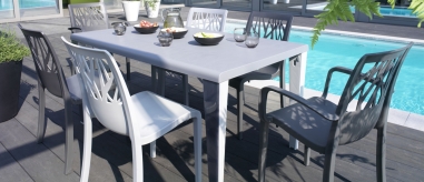 TABLE ALPHA  BLANC GLACIER 150 X 90CM...