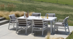 TABLE ALLORO 140 /210  X 100 CM NARDI BLANC  /BLANC  Made in EU 2