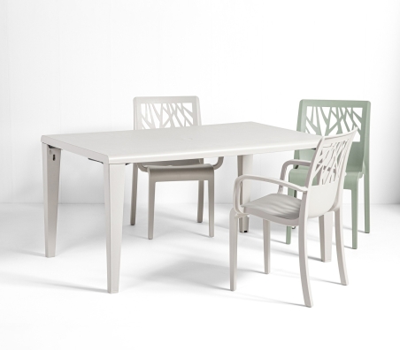 TABLE ALPHA   LIN - 150 X 90CM  GROSFILLEX FRANCE  **ARRET USINE**