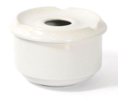 CENDRIER  BLANC HOTELIER AVEC COUVERCLE 2