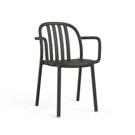 Fauteuil Sue Empilable Anthracite - Intérieur / Extérieur Anti-UV