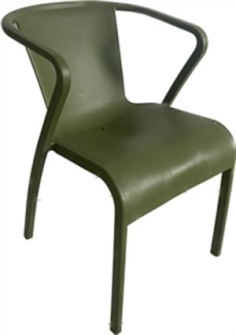 FAUTEUIL LISA KAKI - POLYPRO -FIBRE VERRE EMPIL Made in EU 2