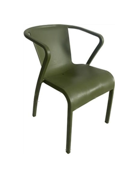 FAUTEUIL LISA KAKI - POLYPRO -FIBRE VERRE EMPIL Made in EU