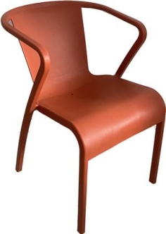 FAUTEUIL LISA ROUILLE - POLYPRO -FIBRE VERRE EMPIL Made in EU 2