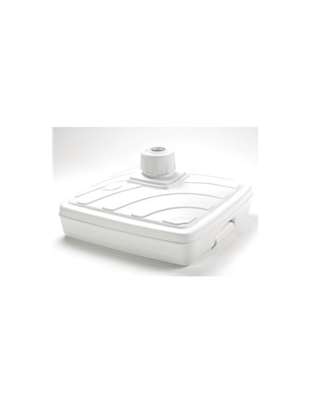 Pied de parasol rond plastique Blanc 40L – Pour tige Ø36 à 56 mm – EDA France