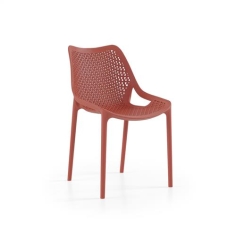 CHAISE OXY BRIQUE/CORAIL - POLYPRO - FIBRE VERRE EMPIL...