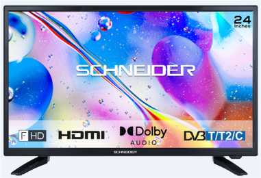 TV LED 60CM 24"  GMSCLED24HN100C - SCHNEIDER - HDMI - USB - DOLBY AUDIO