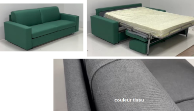 CANAPE CONVERTIBLE GRIS NEW JENNY 2PLACES - 17.08€ eco mobilier
