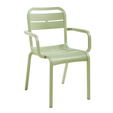 FAUTEUIL EMPILABLE CANNES VERT  - GROSFILLEX dont 0.60cts ECOPART