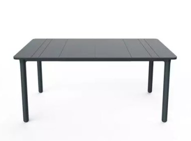 TABLE NOA COULEUR GRIS FONCE UNIS 160 X 90CM  POLYPROPYLENE