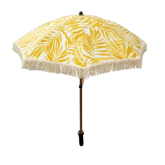 PARASOL Ø1.8 M FEUILLES JAUNES NON INCLINABLE 180 gr/m² - 8 BALEINES + HOUSSE KO 2