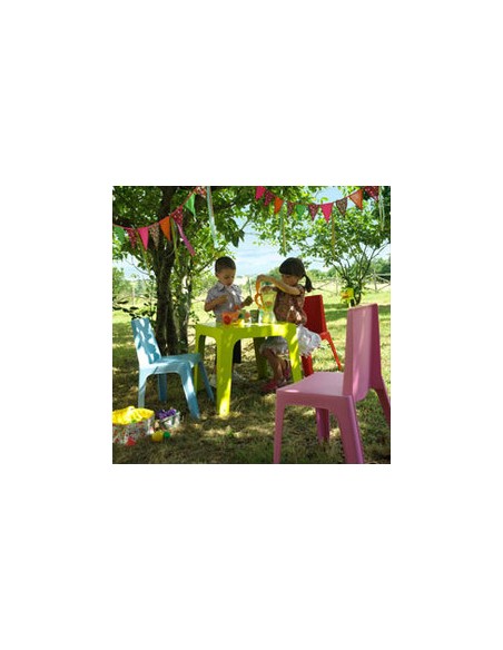 TABLE ENFANT JULIETA ORANGE MONOBLOC PP 49 CM - Made in EU