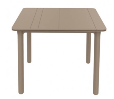 TABLE NOA GRIS FONCE UNIS **90 X 90CM**  POLYPROPYLENE