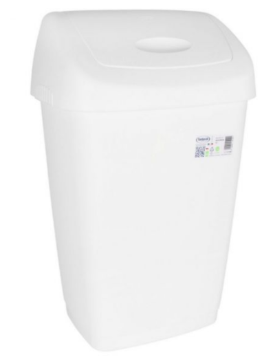 POUBELLE DE CUISINE BLANC   25L AVEC ABBATANT