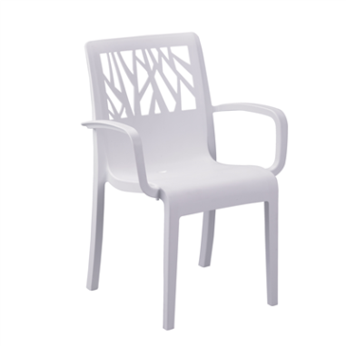 FAUTEUIL  VEGETAL BLANC GLACIER  GROSFILLEX