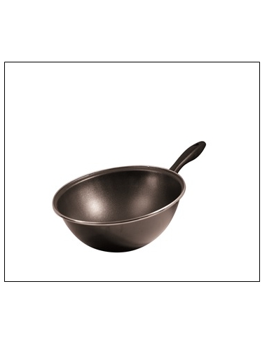 WOK  EMAIL NOIR 28 CM VITRINOR - TOUS FEUX