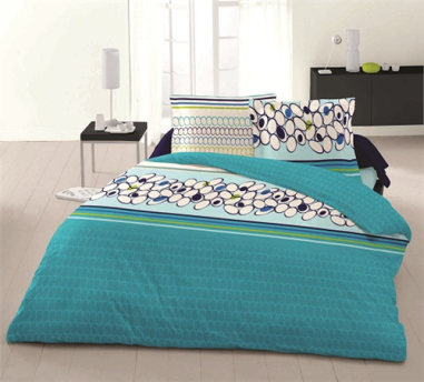 COUETTE IMPRIME  BOLAS  AZUL  220 X240CM 450GR/M²