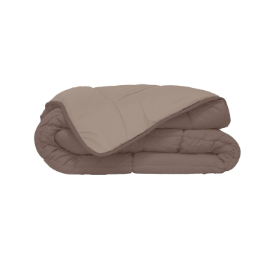 COUETTE  MICROFIBRE LINO 140 X 200 CM  MARRON BEIGE450 GR/M²