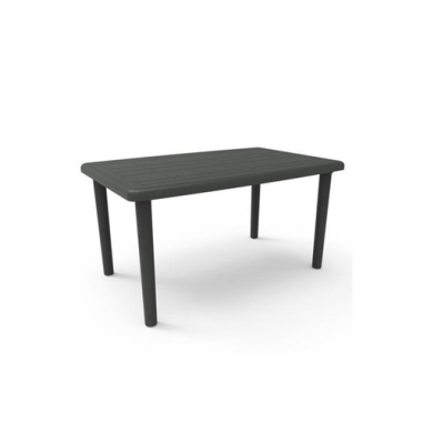 TABLE DE JARDIN OLOT 140 X 90CM ANTHRACITE - 100% RECYCLE