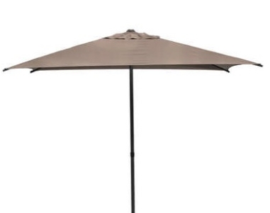 PARASOL TAUPE  2.5M X 2.5M MAT ALU 38MM PUSH SOYA - CSP