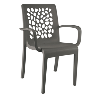 FAUTEUIL  TULIPE ANTHRACITE  GROSFILLEX