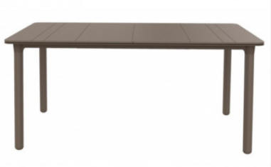 TABLE NOA COULEUR CHOCOLAT UNIS 160 X 90CM  POLYPROPYLENE