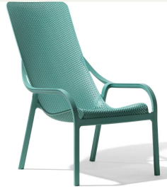 FAUTEUIL LOUNGE NET -  SALICE BLEU - NARDI