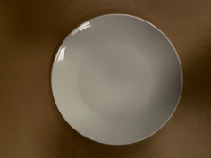 ASSIETTE DESSERT 19 CM  ""SILDE""  PORCELAINE BLANCHE