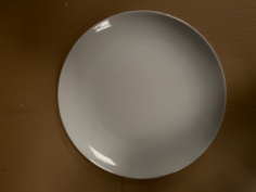 ASSIETTE PLATE 24 CM ""SILDE""  PORCELAINE BLANCHE