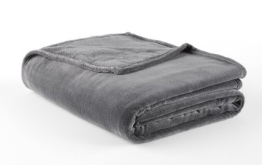 COUVERTURE MICROFIBRE LIT BEBE 125X150 GRIS