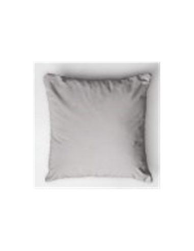 TAIE D'OREILLER UNIS GRISE POLY COTON  65 X 65 CM