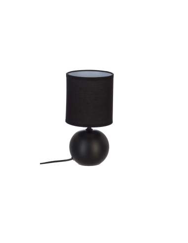 LAMPE DE CHEVET BOULE  25CM - NOIR