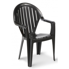 FAUTEUIL DE JARDIN MIAMI CLUB ANTHRACITE - GROSFILLEX