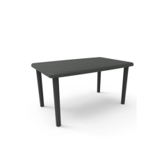 TABLE DE JARDIN OLOT 140 X 90CM ANTHRACITE - 100% RECYCLE