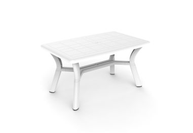 TABLE DALIA / TULIPAN 140 X 90 BLANC - avec renfort central