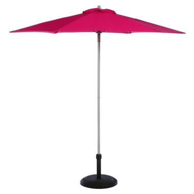 PARASOL FRAMBOISE Ø 2.30M MAT ALU 38MM PUSH ANZIO 180GR- CSP