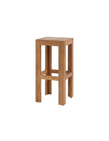 TABOURET HAUT EN TECK 40 X 40 X H 75 CM