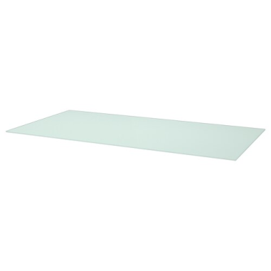 PLATEAU EN VERRE BLANC 8 MM POUR TABLE 120X60CM