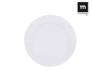 ASSIETTE PLATE FELIX /GASTRO   24 CM   PORCELAINE BLANCHE