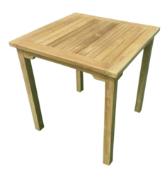 TABLE CARRE JAVA TECK - 80  X 80 X H75 CM