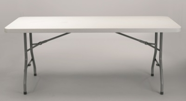 TABLE PLIANTE MALHER  BLC  L152 . L 75.5 . h 74. CM  -  RECEPTION